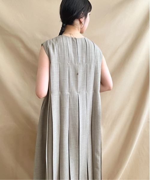 LHELBIE ワンピース タックプリーツワンピース レディース