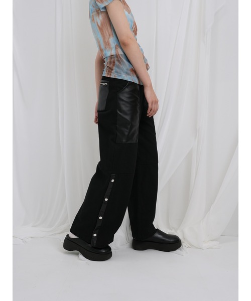 Enewd nina ワイドパンツ パンツ 「ZOZO限定」レザー ミックス