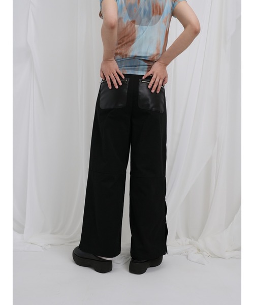Enewd nina ワイドパンツ パンツ 「ZOZO限定」レザー ミックス