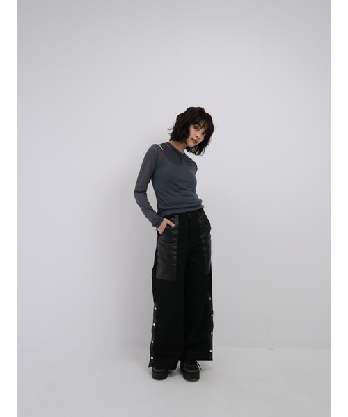 Enewd nina ワイドパンツ パンツ 「ZOZO限定」レザー ミックス