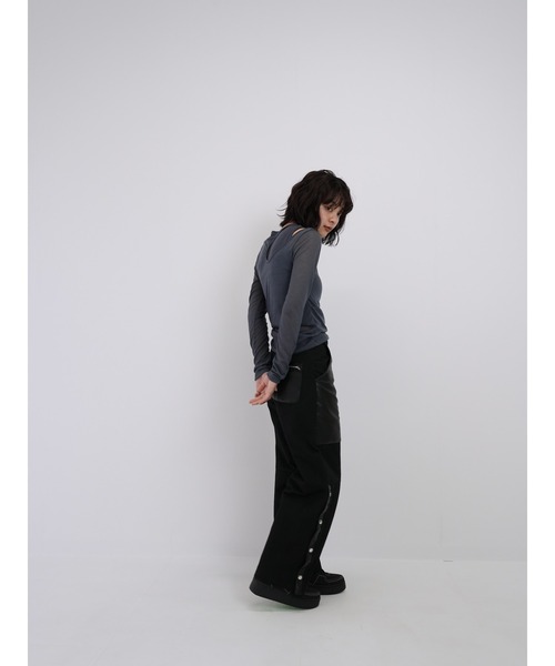 Enewd nina ワイドパンツ パンツ 「ZOZO限定」レザー ミックス