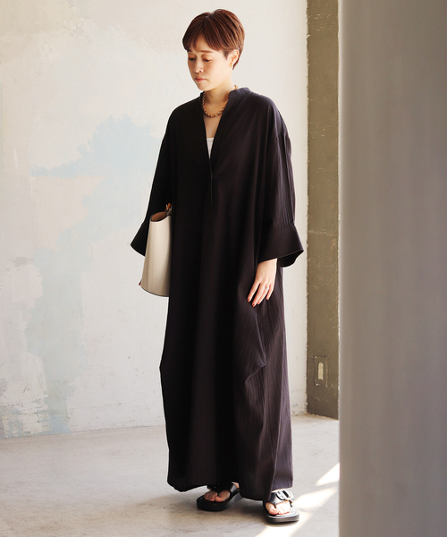 美品◆Plage◆スキッパーシャツワンピース◆プラージュ セール】【R'IAM】スキッパーシャツワンピース（ワンピース