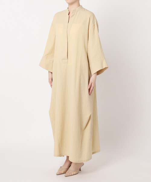 美品 プラージュ R’IAM Vネック シャツ ワンピース ホワイト 38 plage（プラージュ）の「【R'IAM】 Vネック シャツ ワンピース