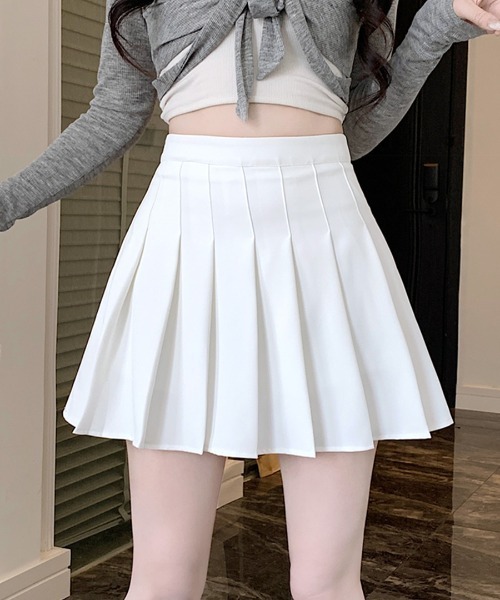 REMUR スカート プリーツミニスカート インナーパンツ付き