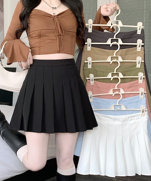 【新品タグ付】PEARLY GATES♡プリーツミニスカート インナーパンツ付 REMUR スカート プリーツミニスカート インナーパンツ付き