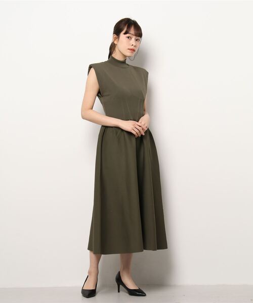 CELFORD」 ニットワンピース 38 カーキ レディース : 84537303 