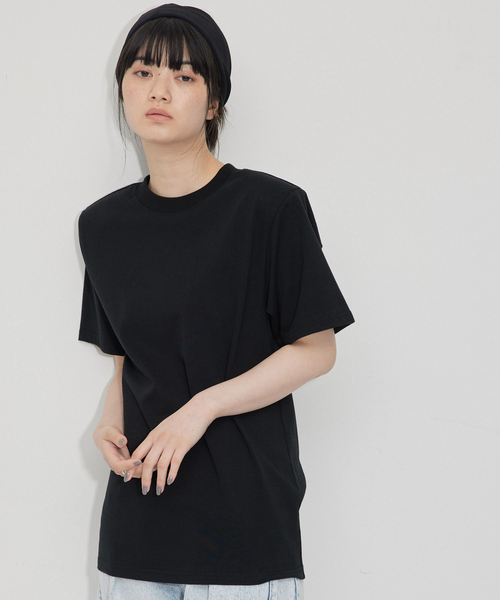 tシャツ 「KNOWHOW jewelry for ADAM ET ROPE'」別注 肩パッドTシャツ レディース