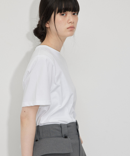 tシャツ 「KNOWHOW jewelry for ADAM ET ROPE'」別注 肩パッドTシャツ レディース ADAM ET ROPÉ FEMME(アダム エ ロペ ファム) / 【KNOWHOW
