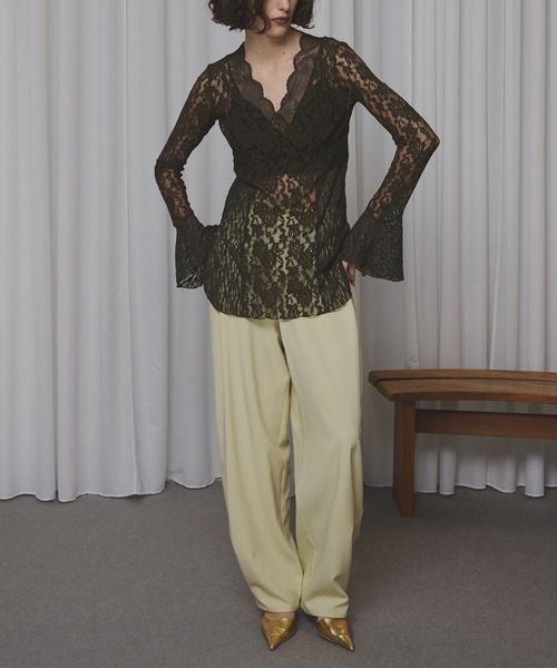 Ameri（アメリ） tシャツ COMBINATION LACE TOP レディース : ZOZOTOWN