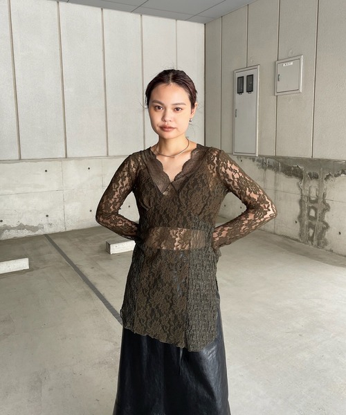 Ameri（アメリ） tシャツ COMBINATION LACE TOP レディース : ZOZOTOWN