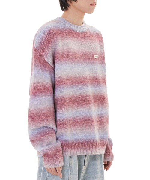 ニット セーター 「OY/オーワイ」 HAIRY GRADATION STRIPE KNIT/ヘアリーグラデーション ストライプニット レディース メ OY ニット セーター 「OY/オーワイ」 HAIRY GRADATION STRIPE