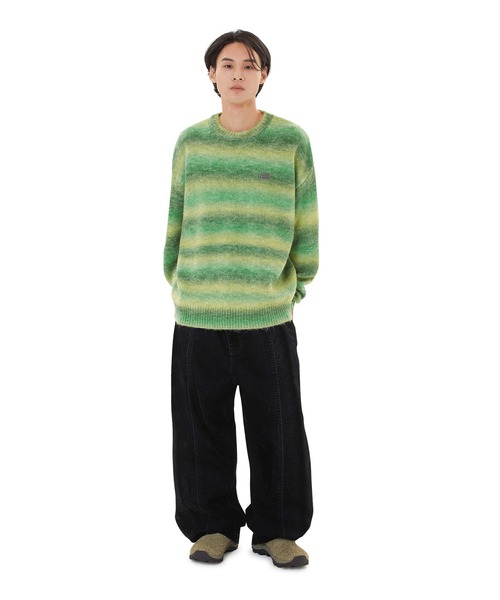 ニット セーター 「OY/オーワイ」 HAIRY GRADATION STRIPE KNIT/ヘアリーグラデーション ストライプニット レディース メ OY ニット セーター 「OY/オーワイ」 HAIRY GRADATION STRIPE