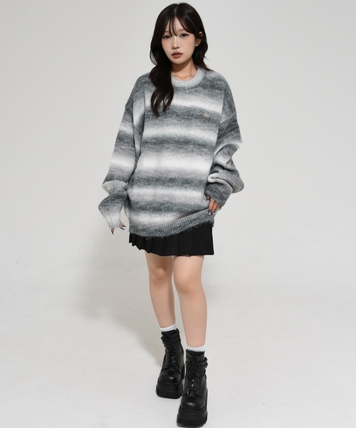 OY ニット セーター 「OY/オーワイ」 HAIRY GRADATION STRIPE