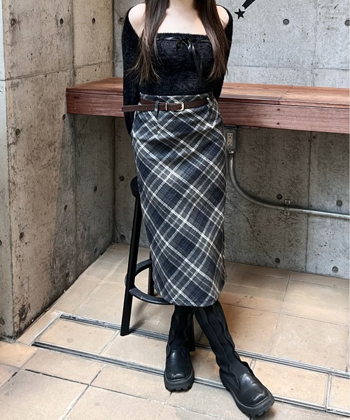 リンドバーグ　ウールスカートS ALLuRing ChaRm スカート Plaid Pattern Long Skirt / チェック