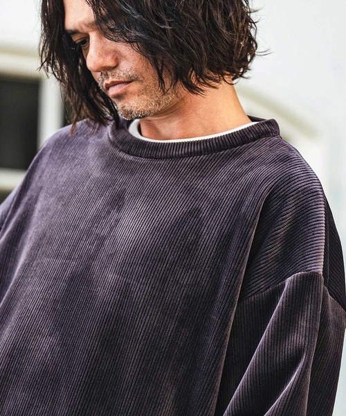 CAMBIO（カンビオ） tシャツ msw1582- ボンディング起毛コーデュロイ 