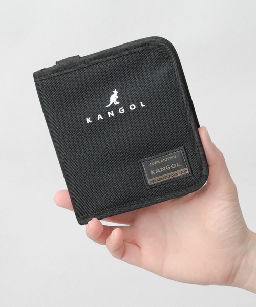 KANGOL（カンゴール） 二つ折り財布 財布 ポリエステル ラウンドジップ