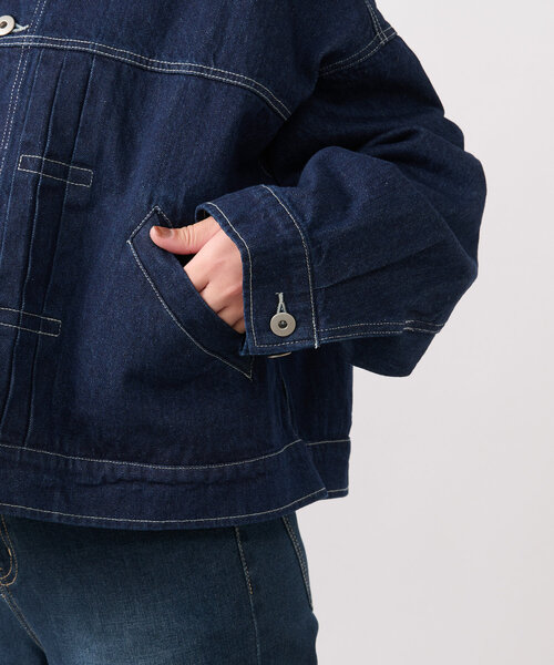 ☆美品☆un dix cors オーガーサイズデニムジャケット Gジャン un dix cors デニムジャケット gジャン ワンウォッシュデニム