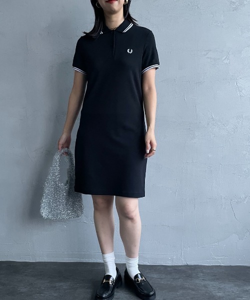 FRED PERRY ポロシャツ ワンピース UK8 FRED PERRY ワンピース Fred Perry Dress／フレッドペリー
