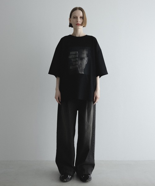 キャラクターグラフィック Tシャツ Mサイズ 黒 remer tシャツ loose graphic over Tee / ルーズグラフィック