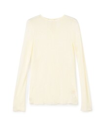 BACCA バッカ　テンセルシルク ベーシックカットソー　白　S BACCA tシャツ テンセルシルク ベーシックカットソー レディース