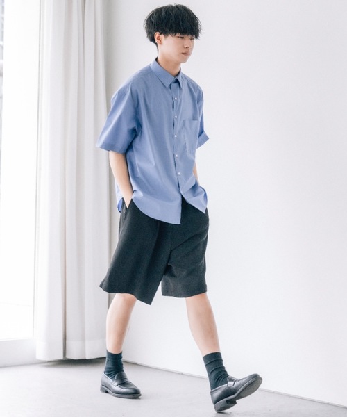 SINSS 「SINSS」 半袖シャツ LARGE サックスブルー メンズ
