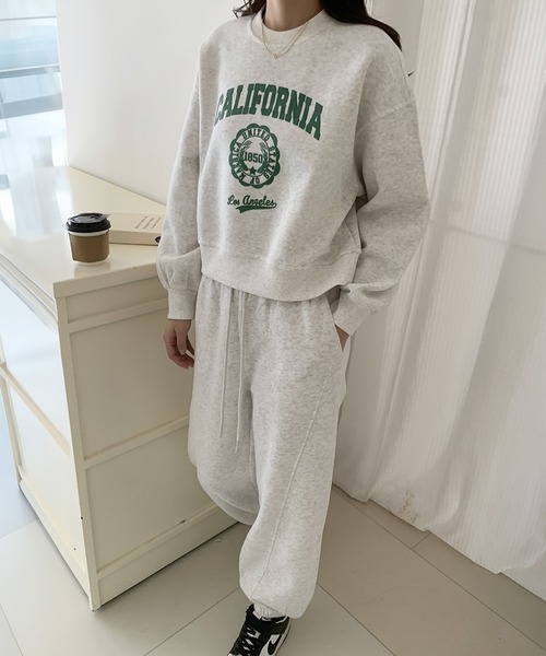 4color セットアップ トレーナー ワイドパンツ ロング丈 4color セットアップ トレーナー ワイドパンツ ロング丈