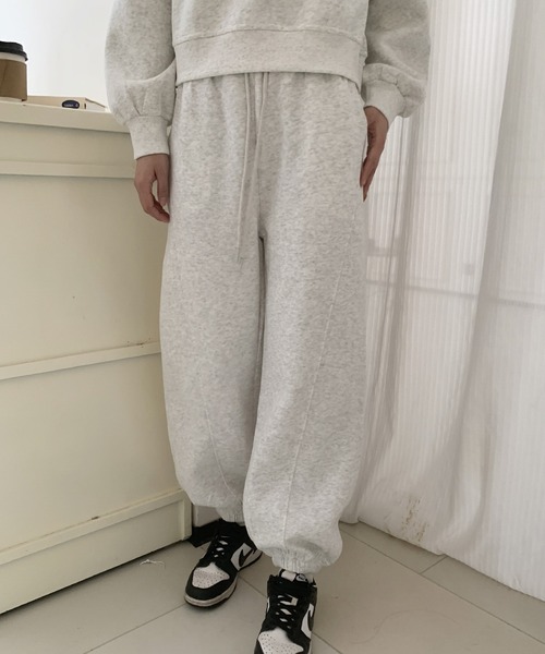LOWO セットアップ フロントプリント スウェット トレーナー