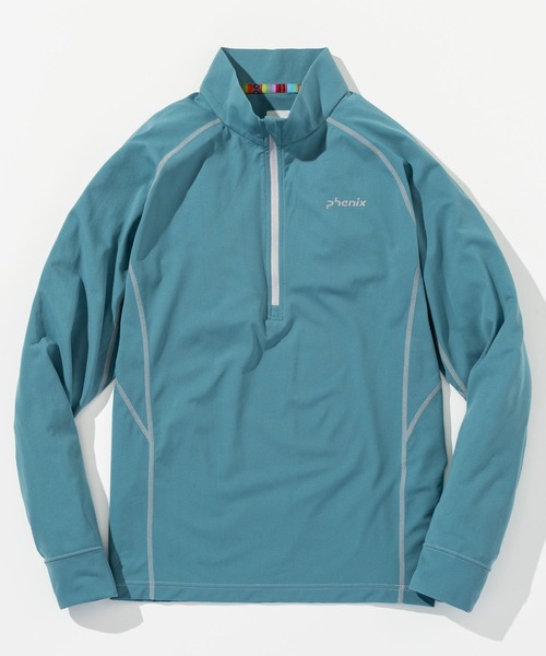 tシャツ phenix OUTDOOR(フェニックスアウトドア) レディース ハーフジップ長袖Tシャツ ロングスリーブTシャツ (吸水速乾 / 通気性