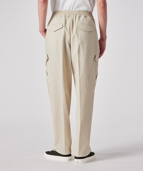 PS Paul Smith カーゴパンツ エアリーシアサッカー ワイドカーゴパンツ