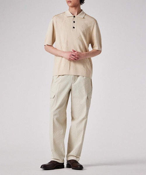 PS Paul Smith カーゴパンツ エアリーシアサッカー ワイドカーゴパンツ
