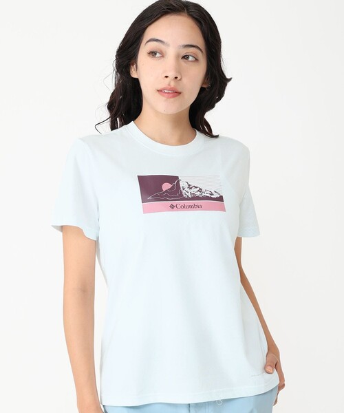 tシャツ Columbia／デルタドリフトグラフィック ショートスリーブTシャツ／コロンビア／冷却／半袖Tシャツ レディース Columbia tシャツ Columbia／デルタドリフトグラフィック