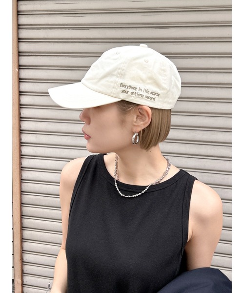 Ungrid キャップ 帽子 エンブロイダリーカラーロゴキャップ