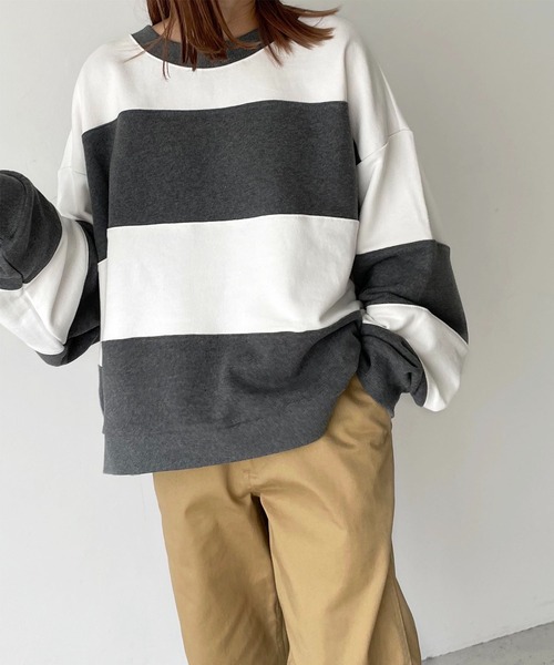 「CANAL JEAN」 「RCW」スウェットカットソー 38 チャコールグレー レディース