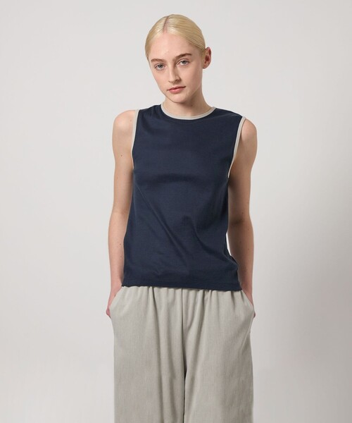 タンクトップ ノースリーブ 「Steven Alan」リンガー タンクトップ レディース