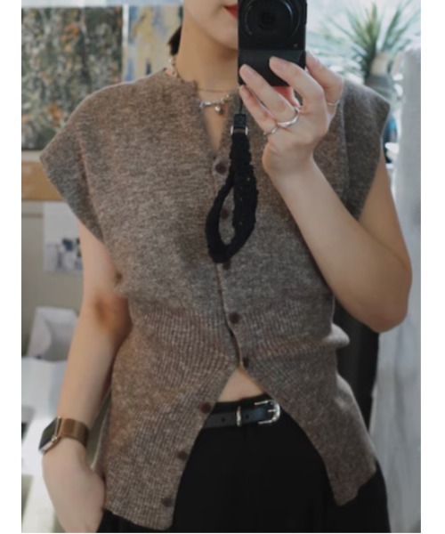 RIM.ARK ニット セーター Mix yarn rib knit ミックスヤーンリブニット