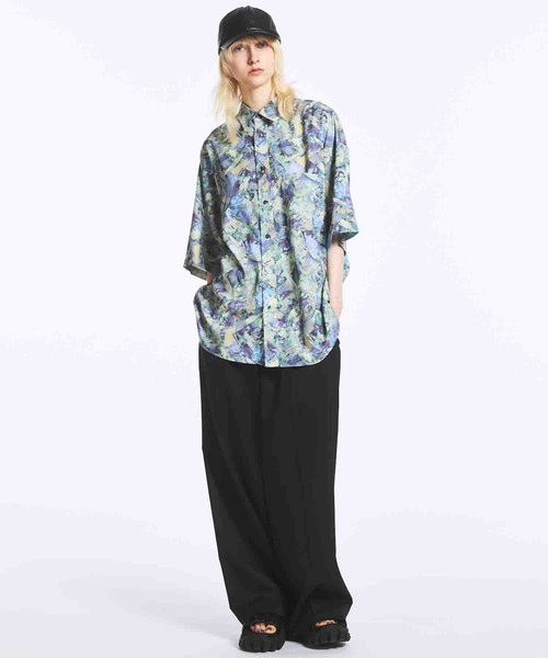 25s/s MAISON SPECIAL 総柄 しわ加工 半袖 シャツ メンズ MAISON SPECIAL シャツ 「UNISEX」「LIMITED EDITION」ORIGINAL