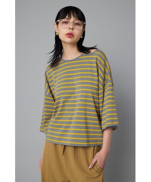 tシャツ Shoulder slit box tops　　ショルダースリットボックストップス レディース