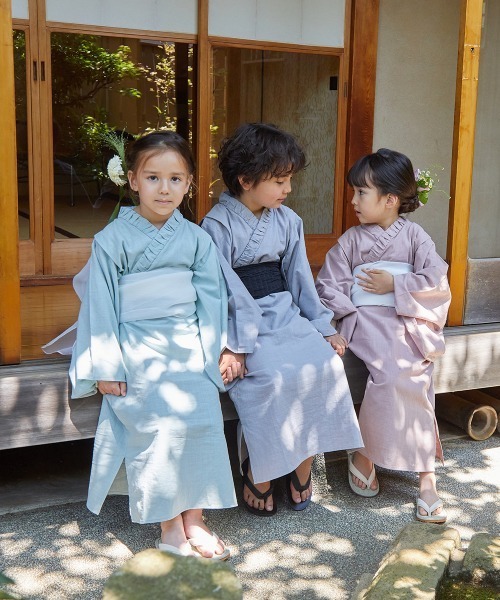 riziere ♥︎ キッズ男の子浴衣 riziere（リジェール） 浴衣 「リンクコーデ」ギャザーカラープル