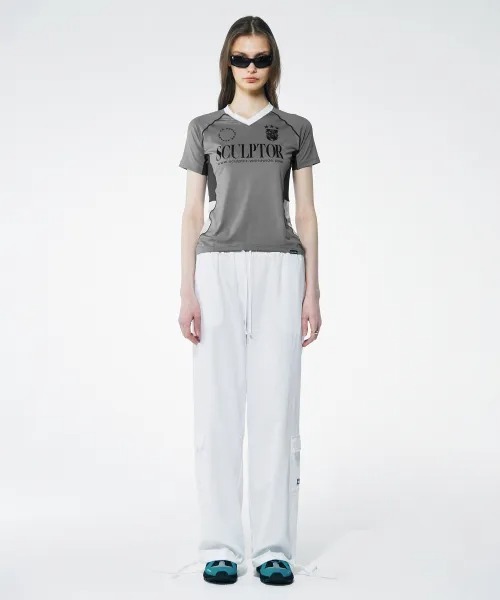 SCULPTOR Sports Jersey Tee グレー SCULPTOR ジャージ Sports Jersey Tee レディース : ZOZOTOWN