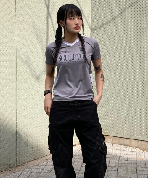 トップス SCULPTOR Sports Jersey Tee SCULPTOR ジャージ Sports Jersey Tee レディース : ZOZOTOWN