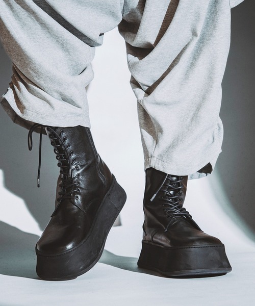 NO ID.（ノーアイディー） ブーツ 「NO ID.」Cow Leather Platform