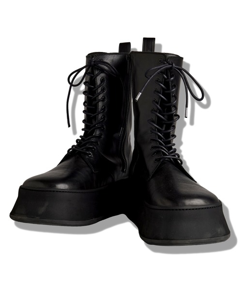 NO ID.（ノーアイディー） ブーツ 「NO ID.」Cow Leather Platform