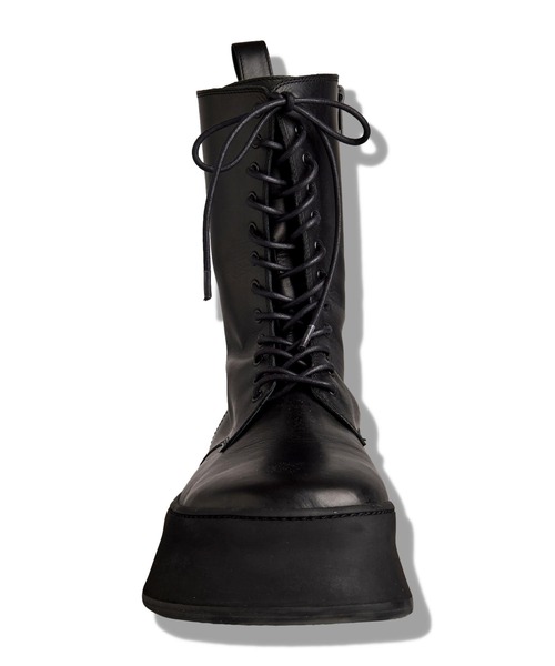 NO ID ノーアイディー レザー ブーツ 44 約 28cm ブラック 本革 NO ID.（ノーアイディー） ブーツ 「NO ID.」Cow Leather Platform