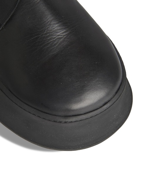 ブーツ 「NO ID.」Cow Leather Platform Lace-Up Boots / カウ レザー プラットフォーム レースアップ ブーツの画像