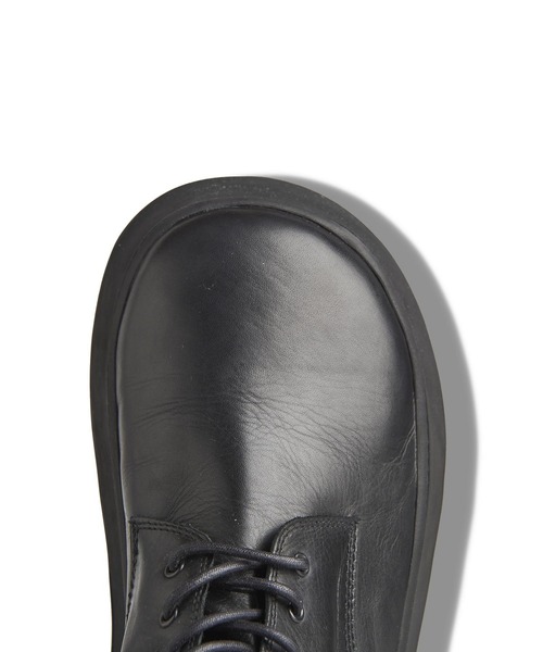 ブーツ 「NO ID.」Cow Leather Platform Lace-Up Boots / カウ レザー プラットフォーム レースアップ ブーツの画像