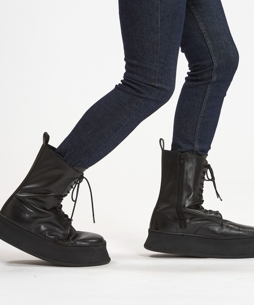 NO ID.（ノーアイディー） ブーツ 「NO ID.」Cow Leather Platform