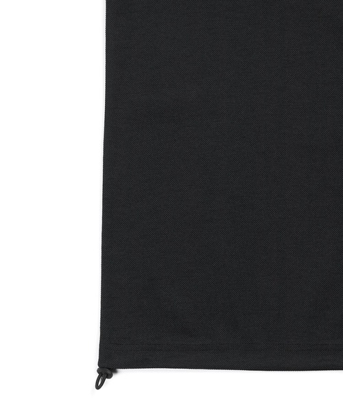 tシャツ 「BLACK LABEL」”A-PACK” STAND HALF ZIP TEE：鹿の子/ドットメッシュ ハーフジップ スタンドTEEの画像