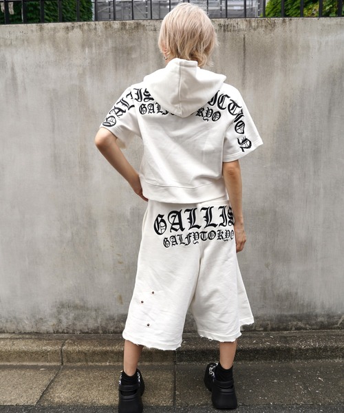 GALFY パンツ GA×GALFY-クロスガリノハーツハーフパンツ メンズ