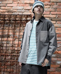 シャツ 「niko and ...JEANS 2025AW」パッチワークデニムシャツ メンズ｜ZOZOTOWN Yahoo!店