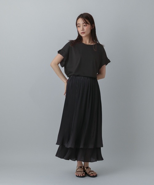 りんりん イデアルーチェ フレンチトップス 黒 Tops - iDea Luce イデアルーチェ｜ワンランク上の大人ファッション